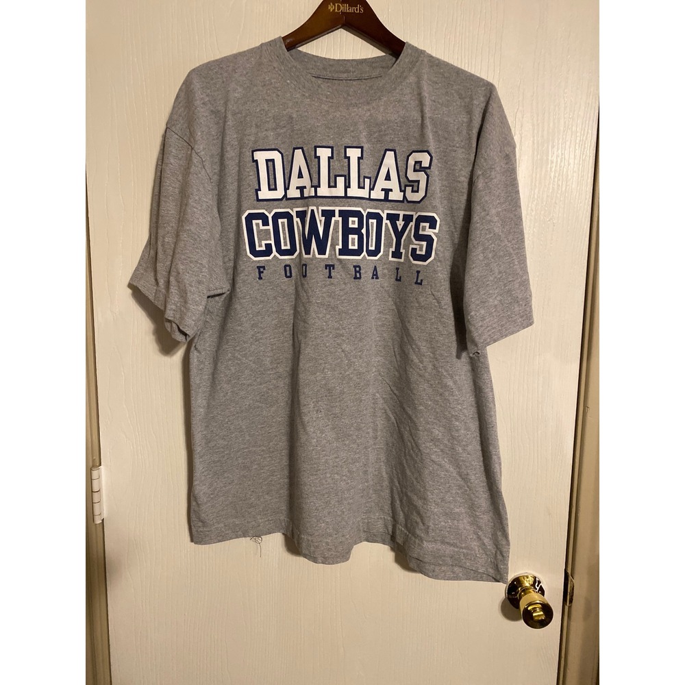 Reebok Dallas Cowboys Football Shirt Mens XL Gray Short Sleeve NFL Graphic 0696